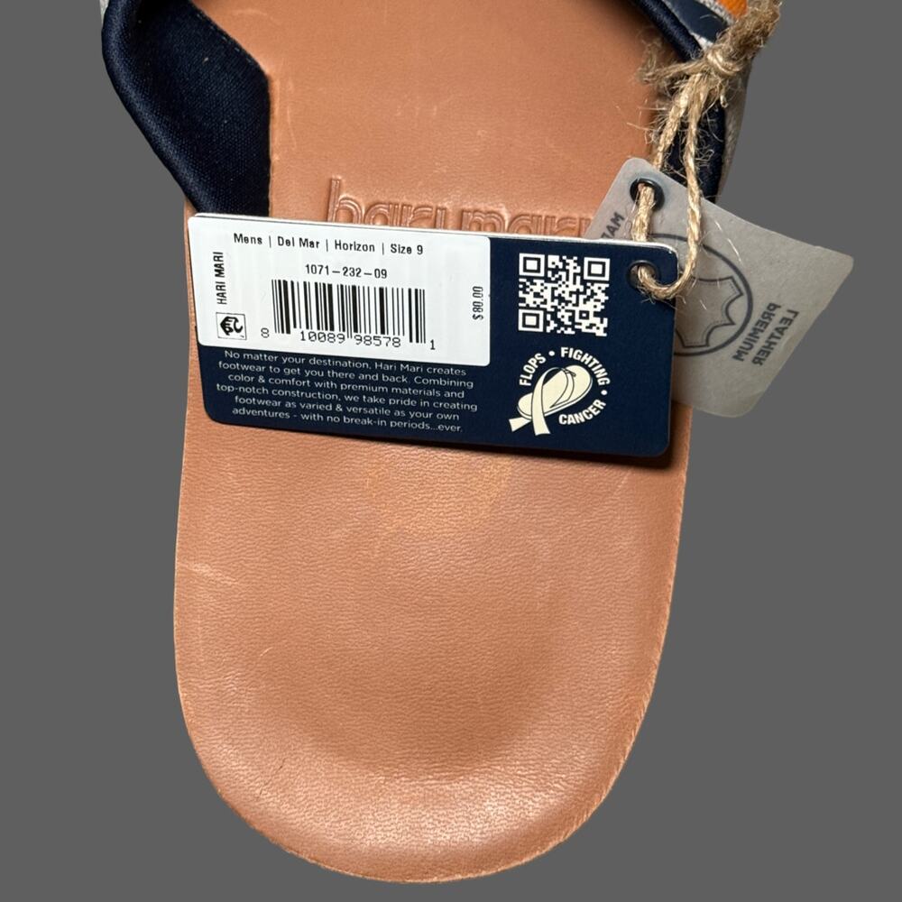 Hari Mari Del Mar Flip Flops Horizon Men’s 9 NWT - Picture 7 of 10